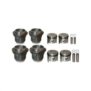 Big bore Kolben und Zylindersatz, gegschmiedet, 90,5 mm Bohrung, 82,0 mm Hub, oben 98 mm, unten 96 mm, MAHLE