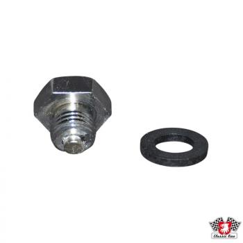 Ölablasschraube mit Scheibe, magnetisch, M14x1,5. Nimmt Metallpartikel aus dem Öl