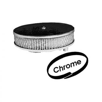 Luftfilter, 6 3/8", Chrom, mit Papiereinsatz. Für Standard Vergaser