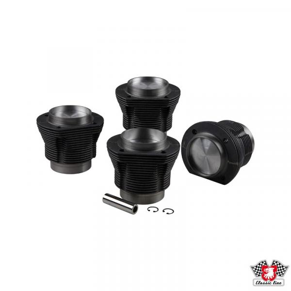 Big bore Kolben und Zylindersatz, gegossen, 83,0 mm Bohrung, 64,0 mm Hub, oben 90 mm, unten 90 mm. 1384 cc, 40 PS, CLASSIC